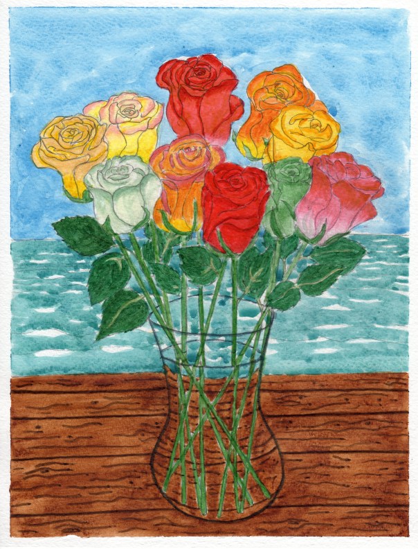 TenRosesOnTableinFrontofLakeunsigned8x10_1-2